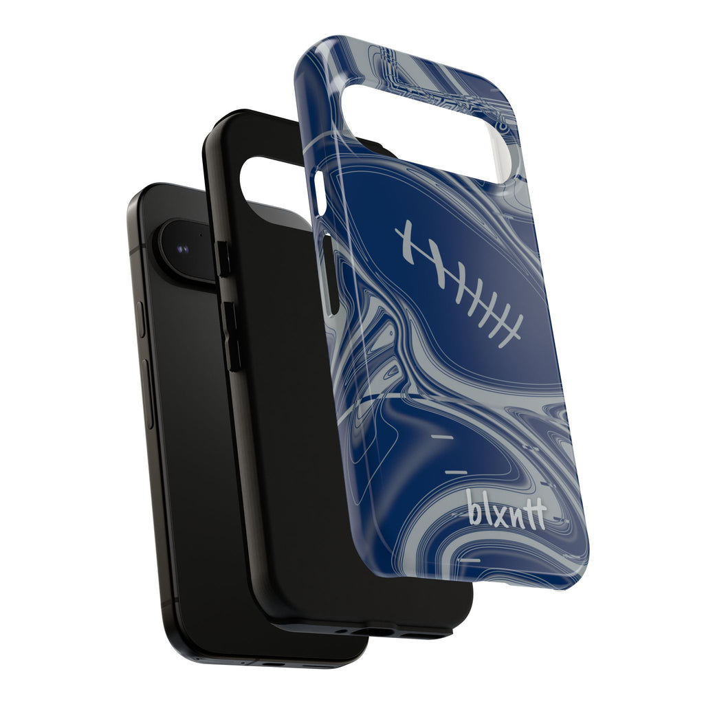 Blue & Gray Trippy Football Phone Case