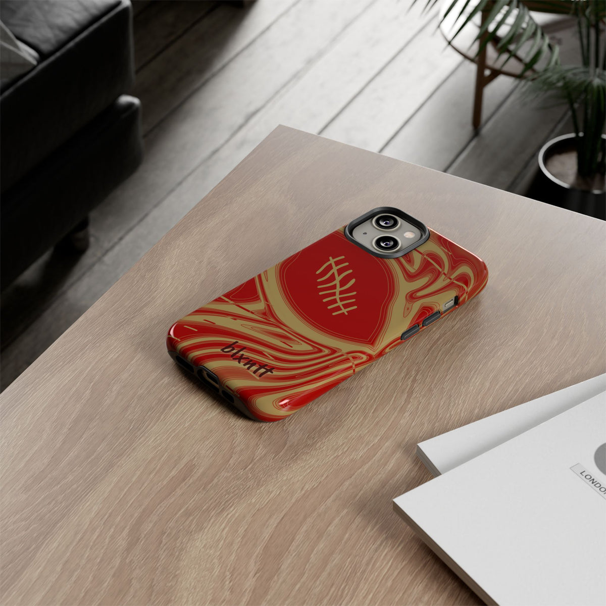 Scarlet & Gold Trippy Football Phone Case