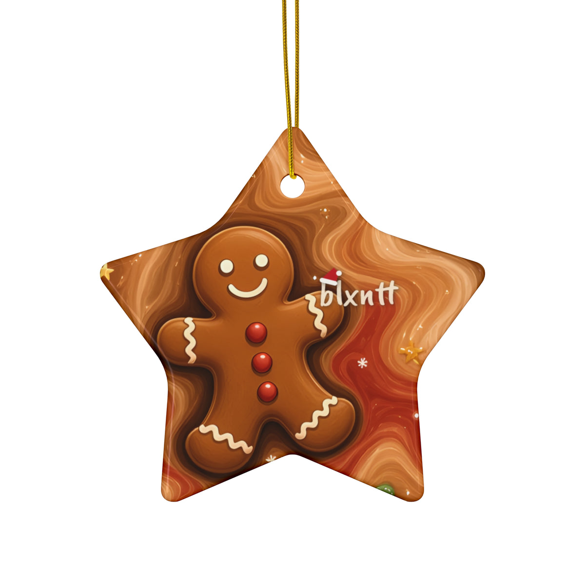 Gingerbread Trippy Christmas Ornament