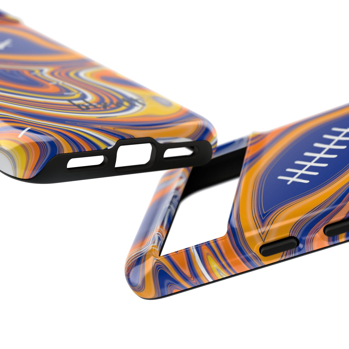 Royal Blue & Yellow Trippy Football Phone Case