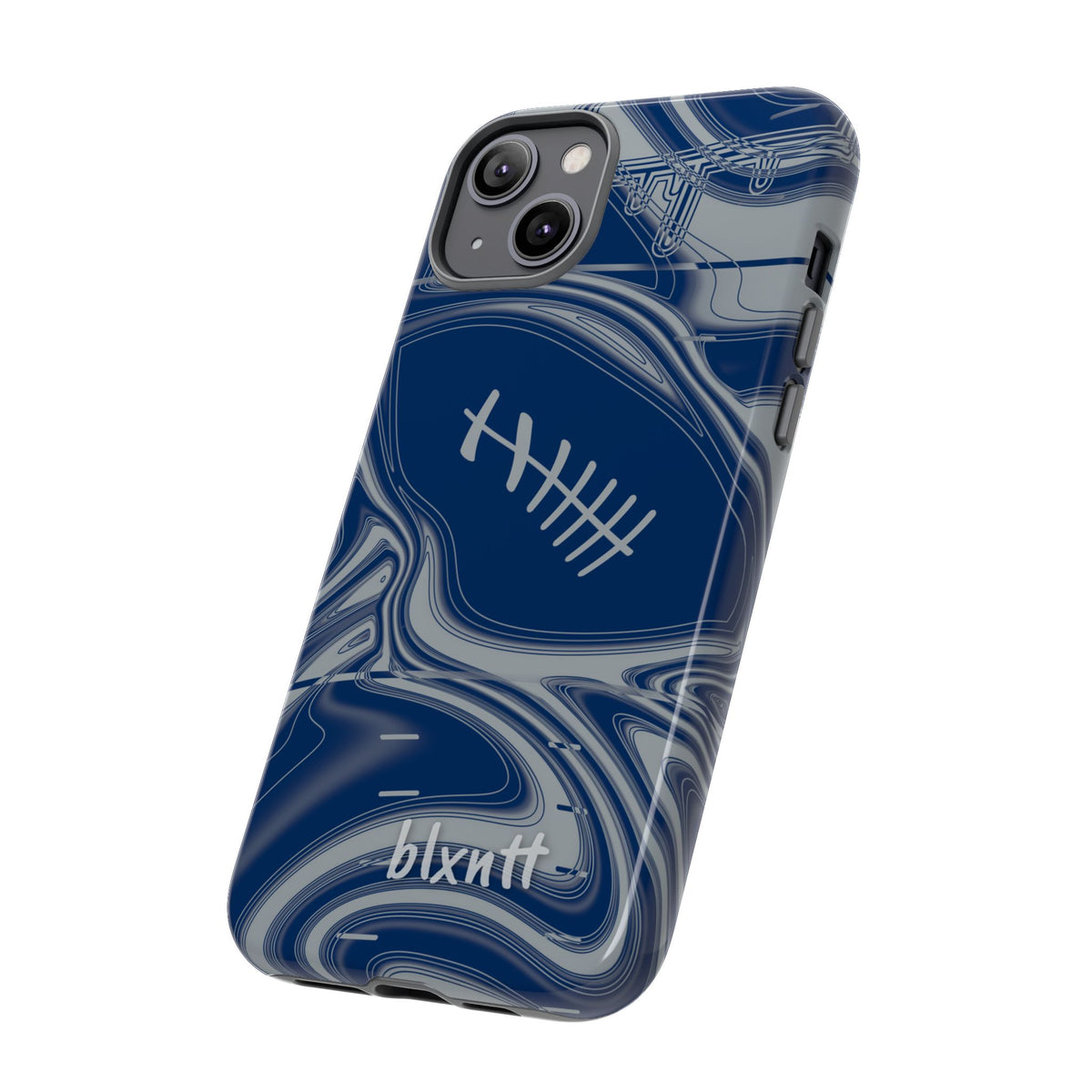 Blue & Gray Trippy Football Phone Case