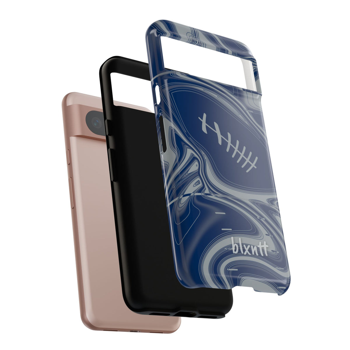 Blue & Gray Trippy Football Phone Case