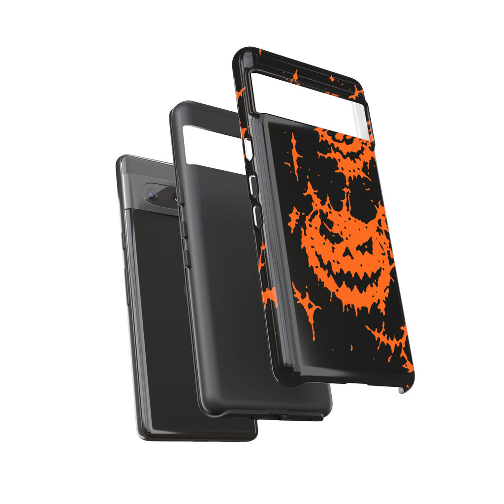 Orange Spiderweb Pumpkin Phone Case