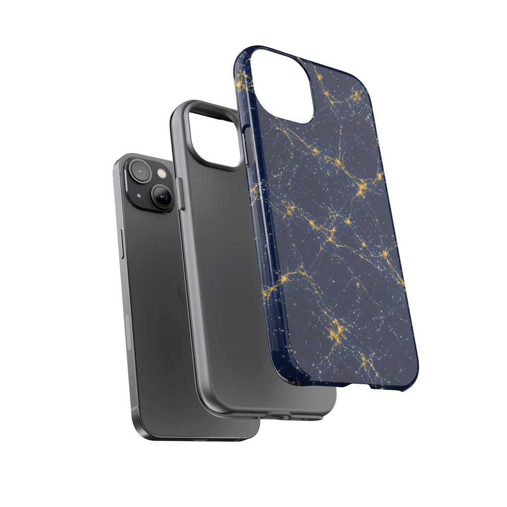 Neon Mycelium - Mustard Navy Phone Case