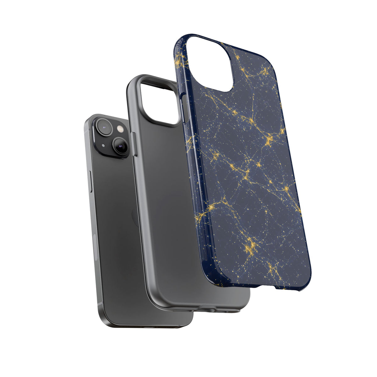 Neon Mycelium - Mustard Navy Phone Case