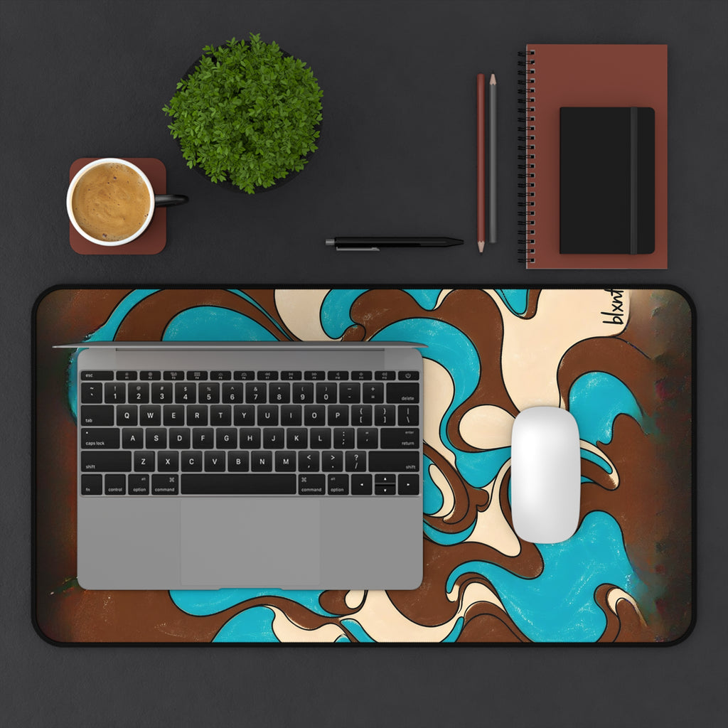 Fillmore Flow - Turquoise & Chocolate Desk Mat