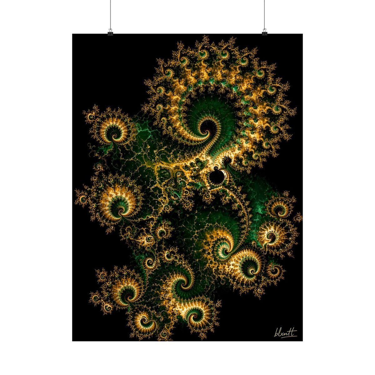 Copper Infinity - Emerald & Gold Poster