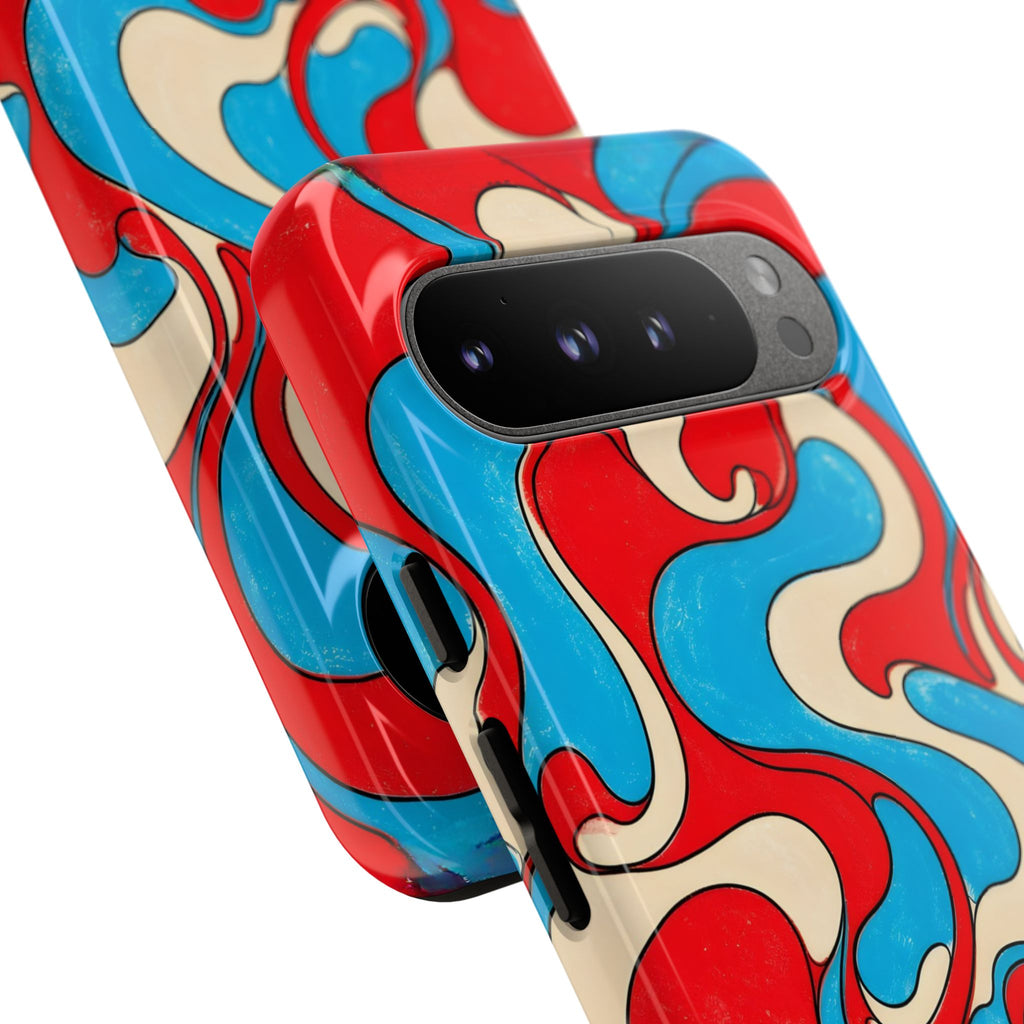Fillmore Flow - Red, Cyan & Cream Phone Case