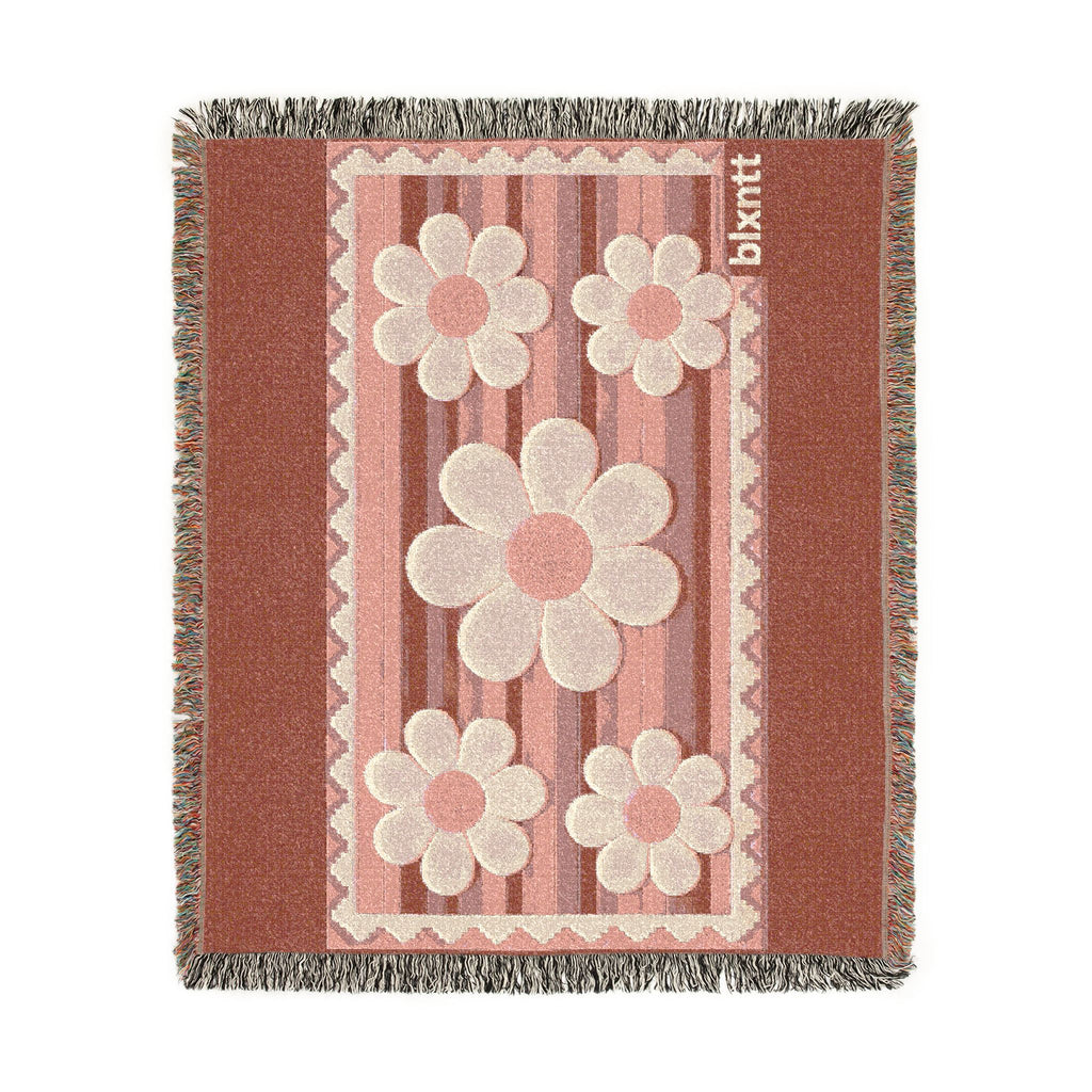 BLXNTT Pink Hippie Woven Blanket #2