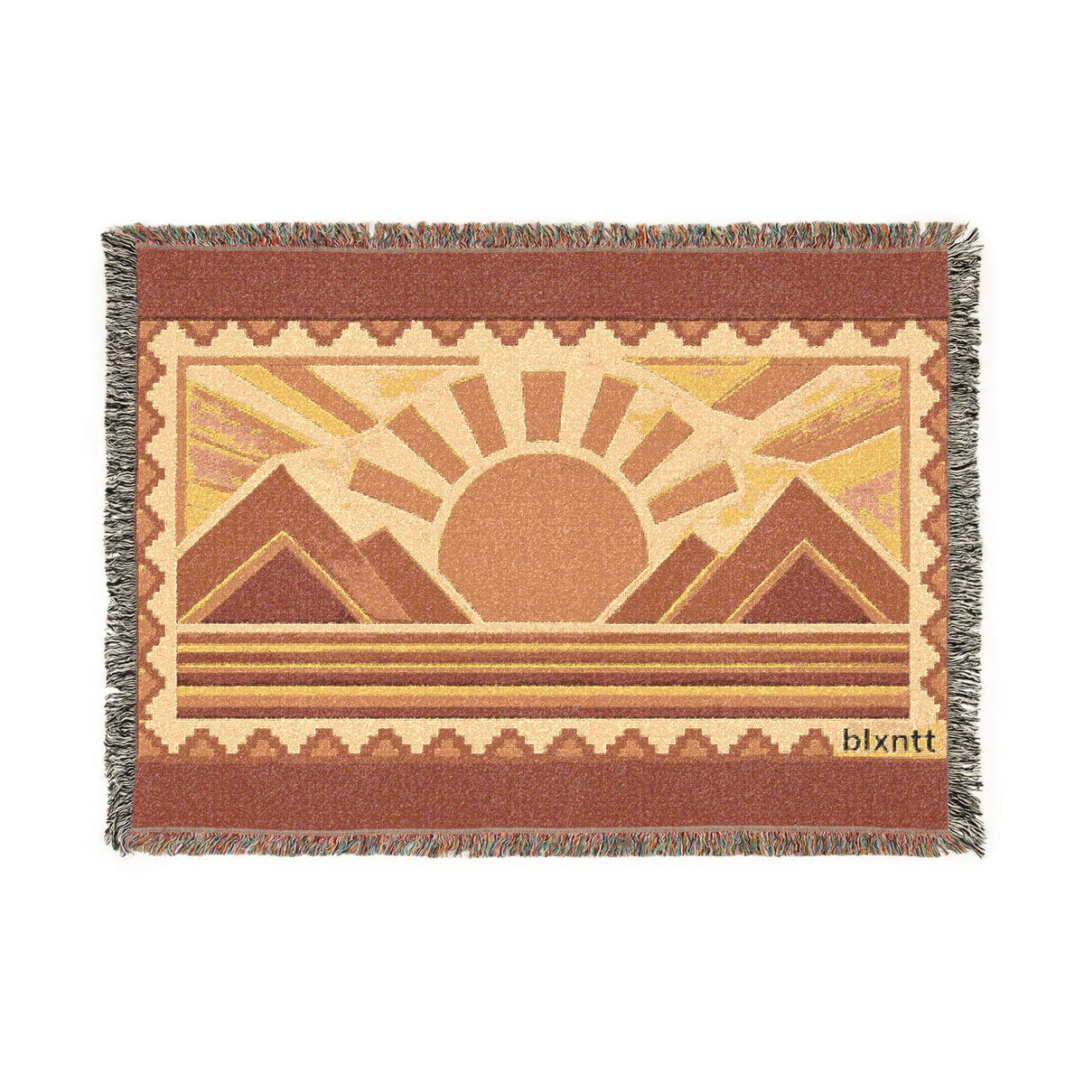 BLXNTT Orange Hippie Woven Blanket #1