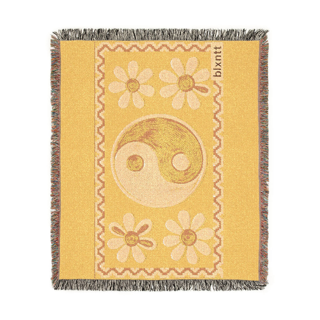 BLXNTT Yellow Hippie Woven Blanket #4
