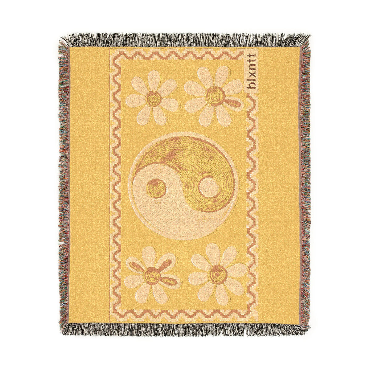 BLXNTT Yellow Hippie Woven Blanket #4