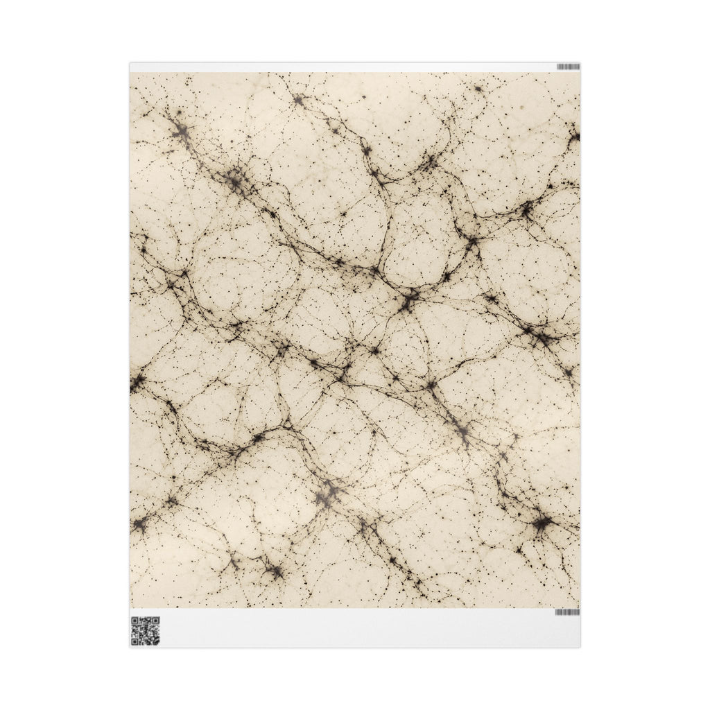 Neon Mycelium - Ink on Paper Wrapping Paper