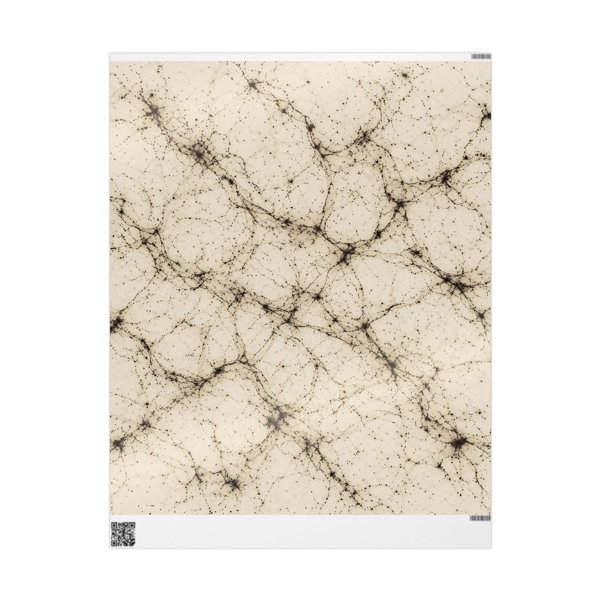 Neon Mycelium - Ink on Paper Wrapping Paper