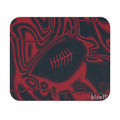 Midnight Navy & Red Trippy Football Mouse Pad
