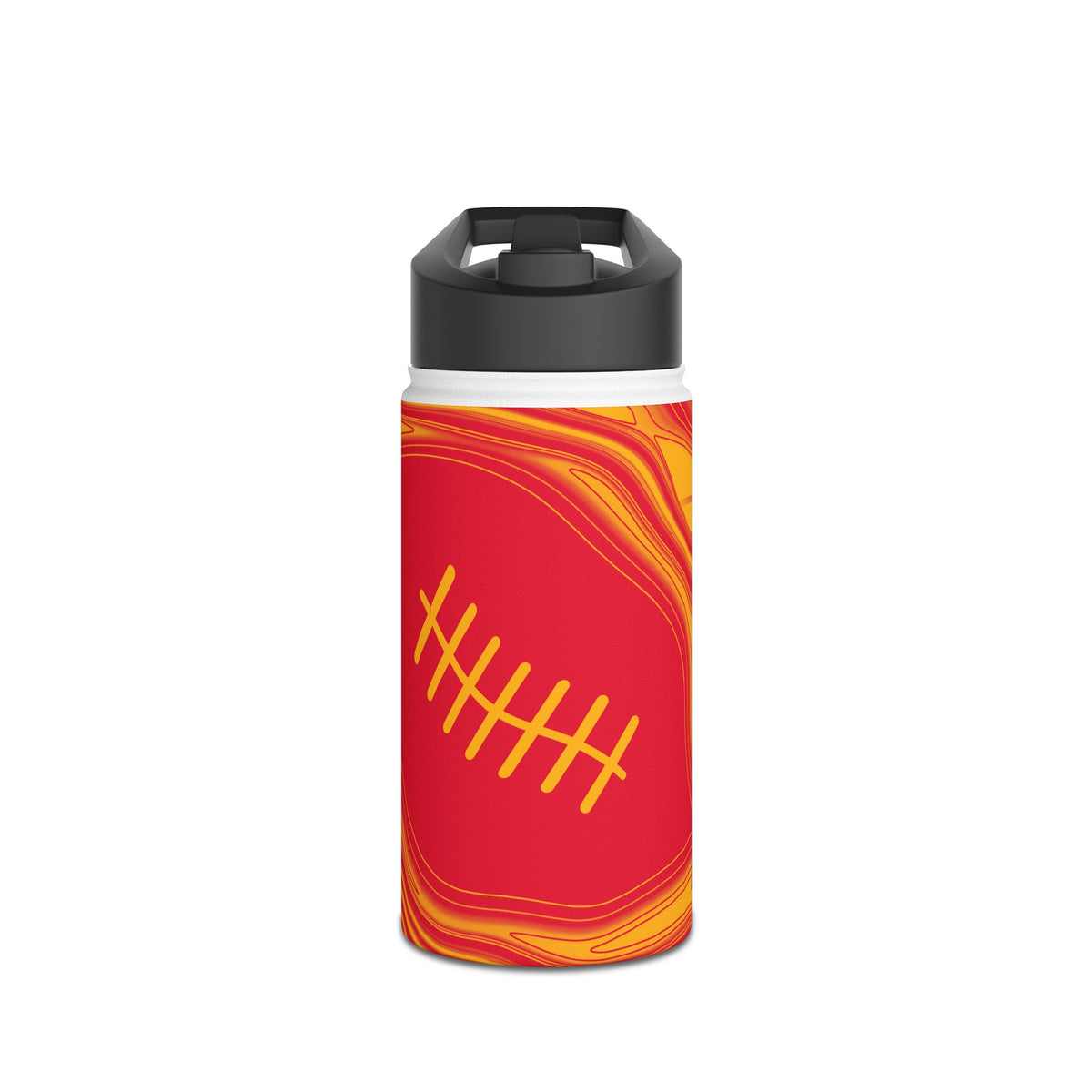 Red & Yellow Trippy Football Water Bottle