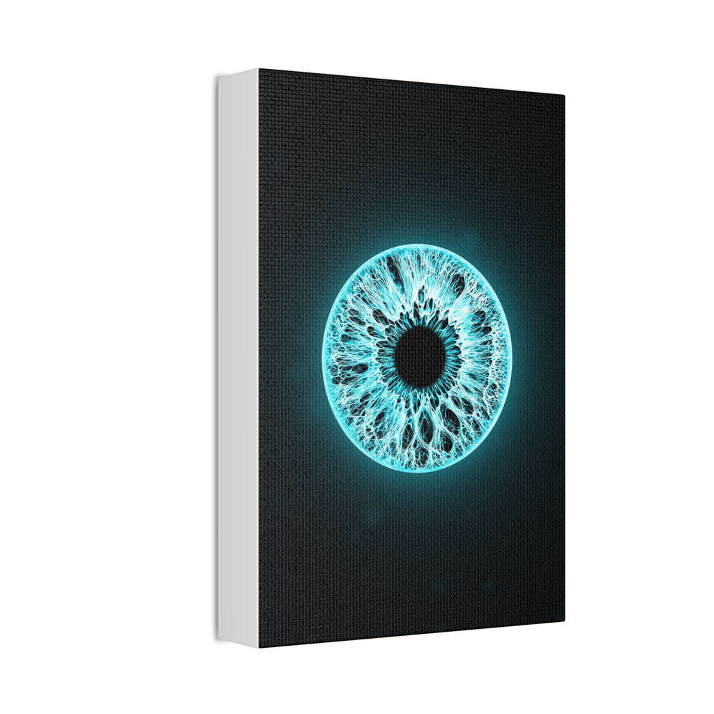 BLXNTT Iris – Lace Web Electric Cyan Glossy Canvas
