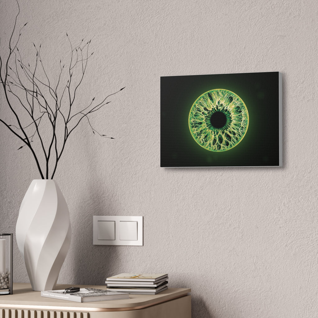BLXNTT Iris – Lace Web Emerald Gold Glossy Canvas