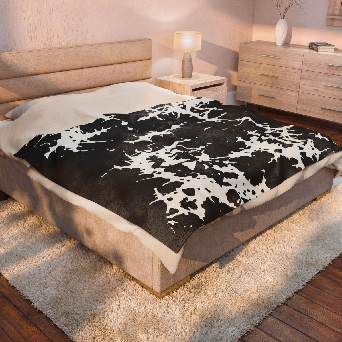 White Spiderweb Pumpkin Blanket