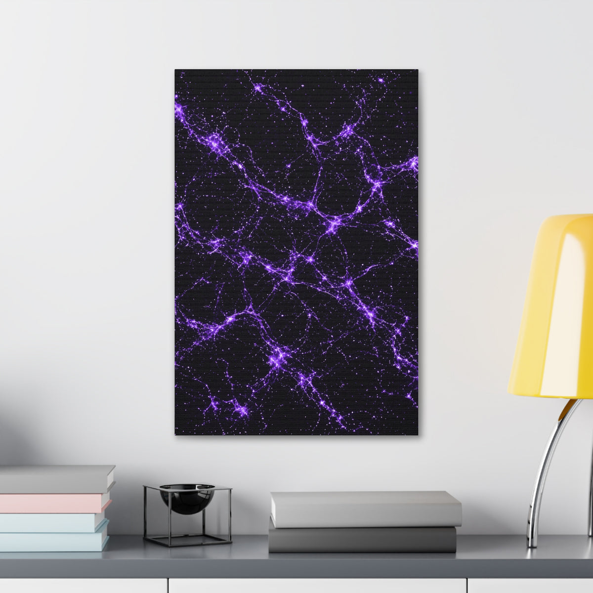 Neon Mycelium - Ultraviolet Glossy Canvas