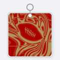 Scarlet & Gold Trippy Football Acrylic Keychain