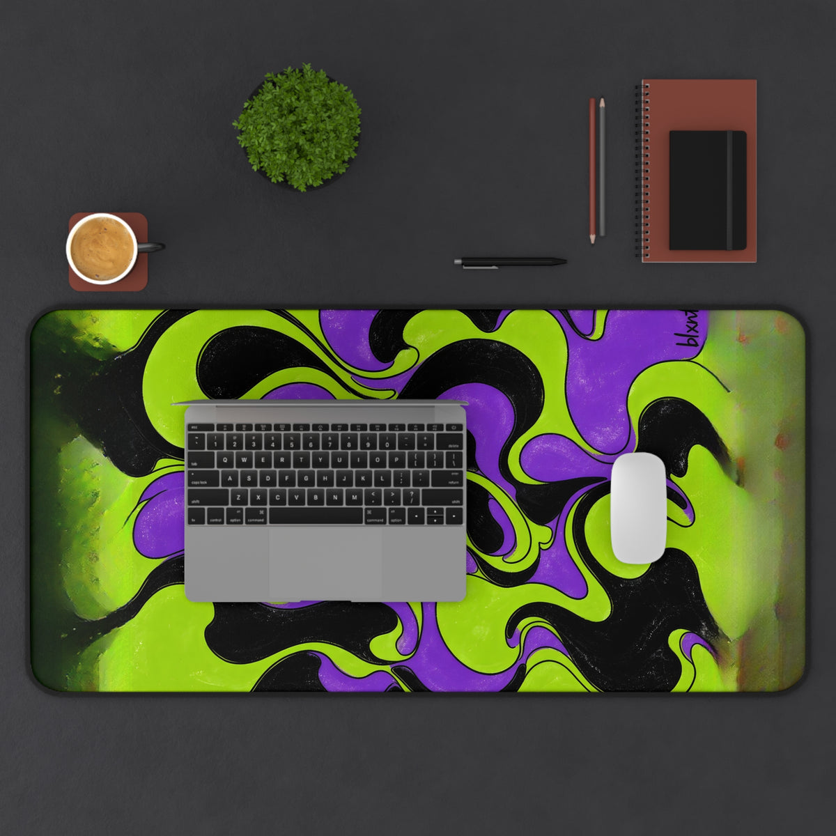 Fillmore Flow - Lime & Purple Desk Mat