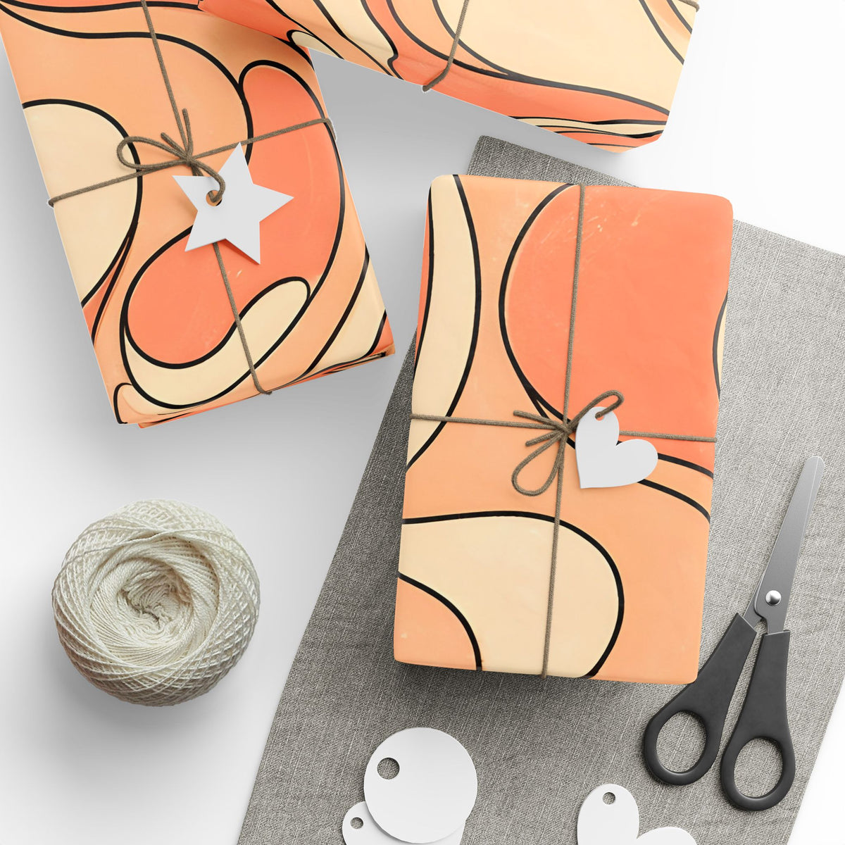 Fillmore Flow - Peach Wrapping Paper
