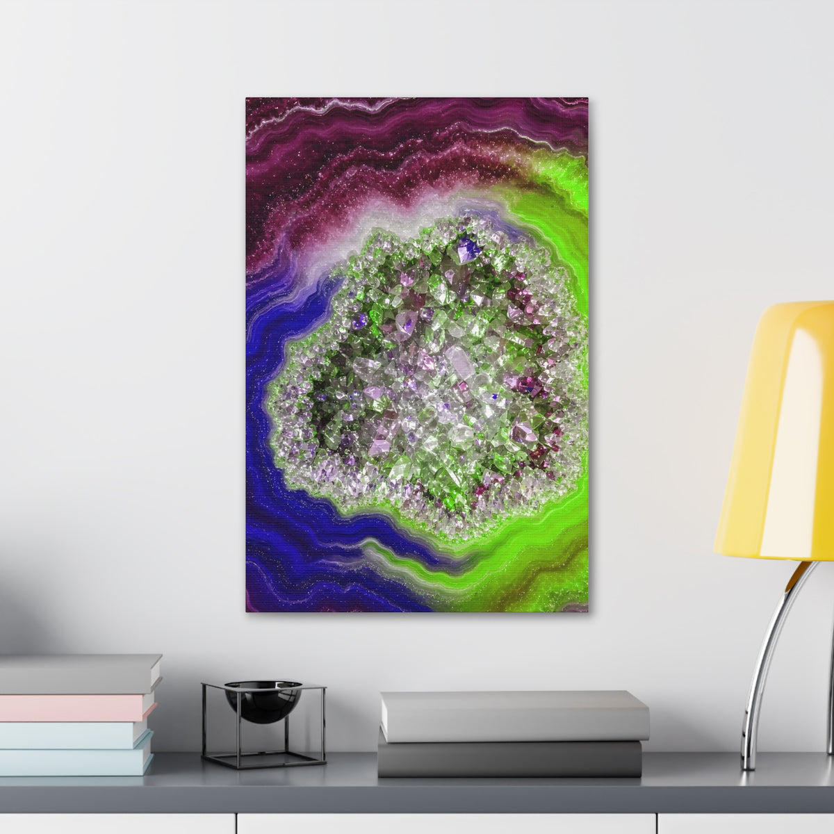 Geode Core - Cosmic Berry Glossy Canvas