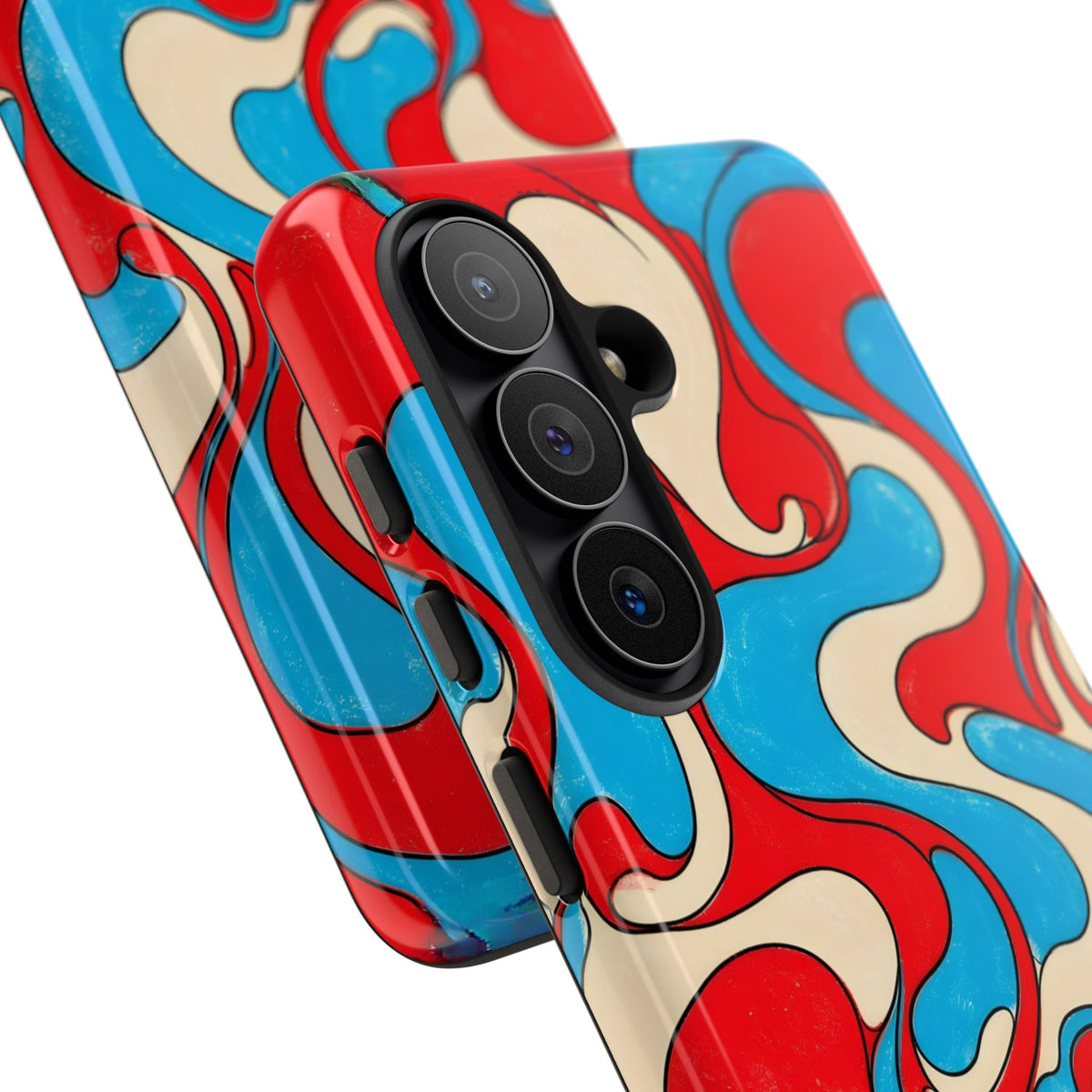 Fillmore Flow - Red, Cyan & Cream Phone Case