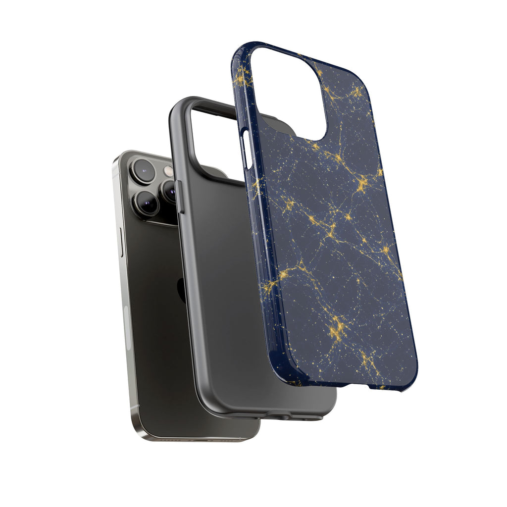 Neon Mycelium - Mustard Navy Phone Case