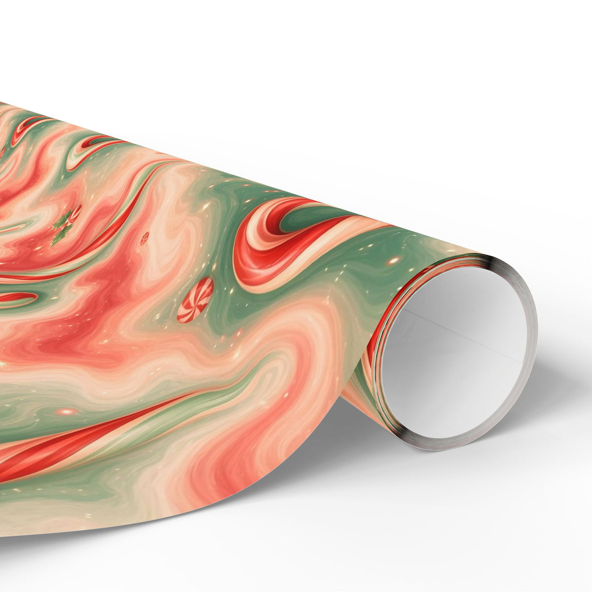 Candy Cane Trippy Christmas Wrapping Paper