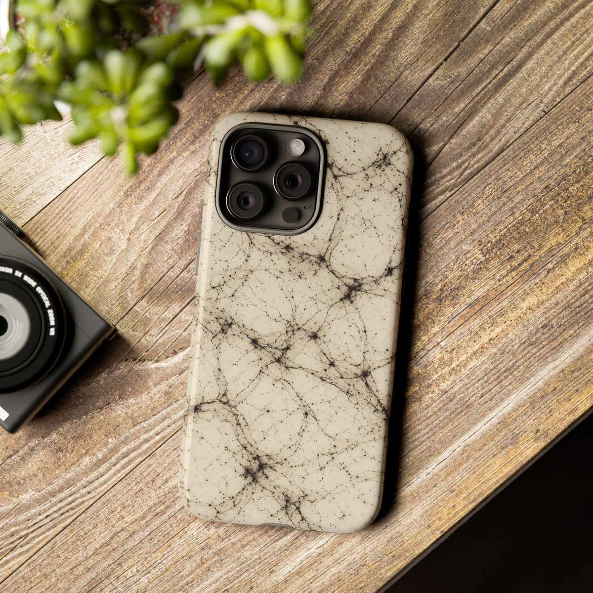 Neon Mycelium - Ink on Paper Phone Case