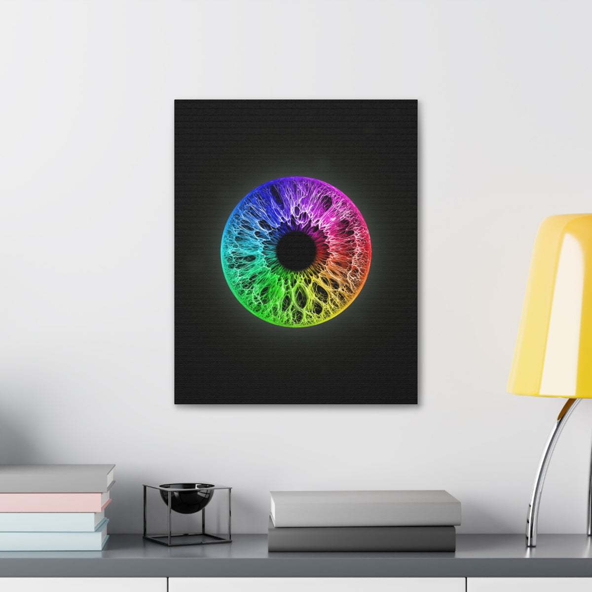 BLXNTT Iris – Lace Web Rainbow Sectors Glossy Canvas