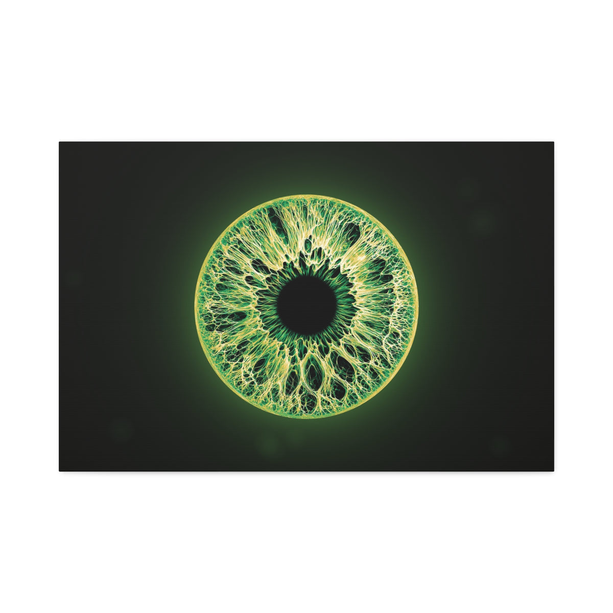 BLXNTT Iris – Lace Web Emerald Gold Glossy Canvas