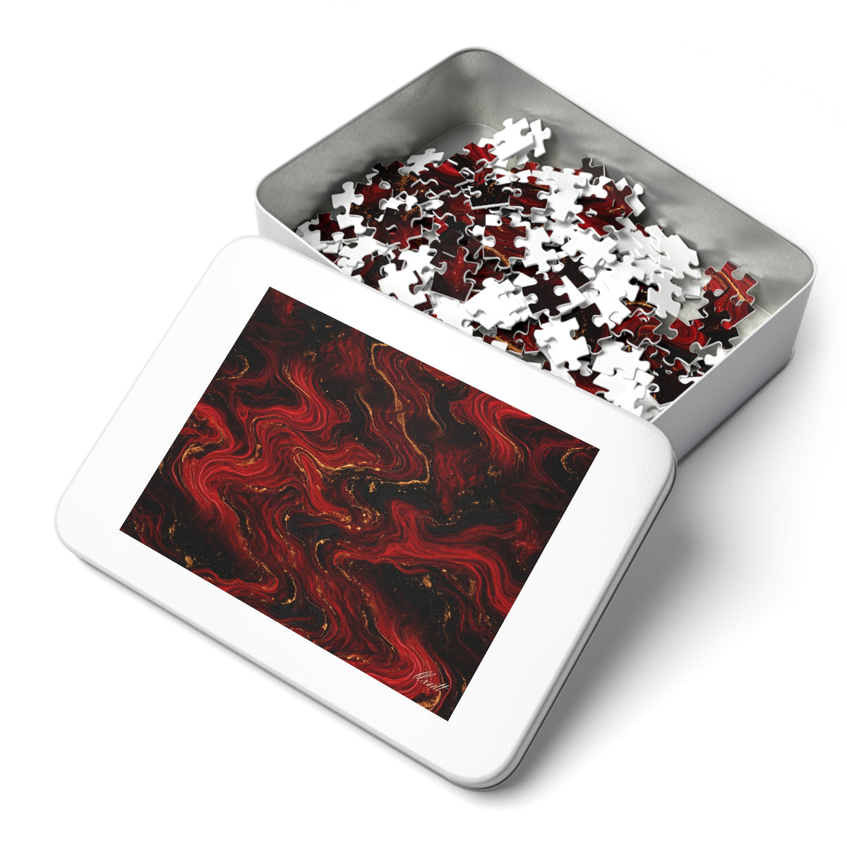 Red & Black Marble Puzzle