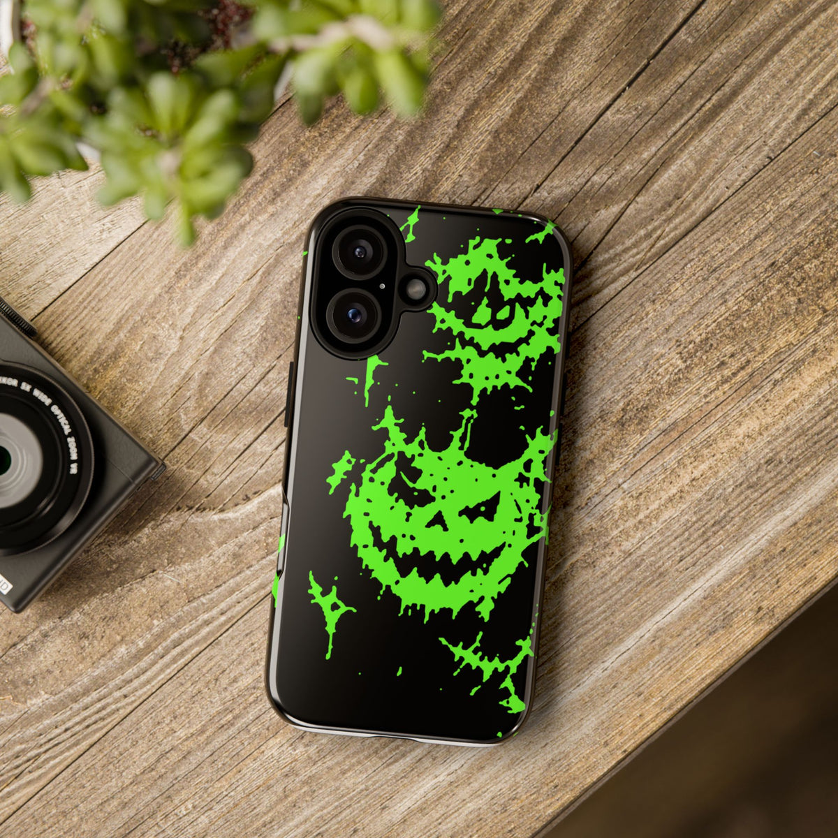Green Spiderweb Pumpkin Phone Case