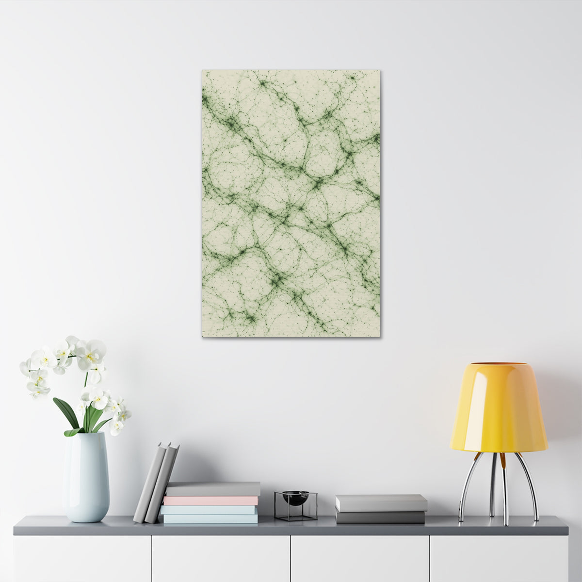 Neon Mycelium - Matcha Latte Glossy Canvas