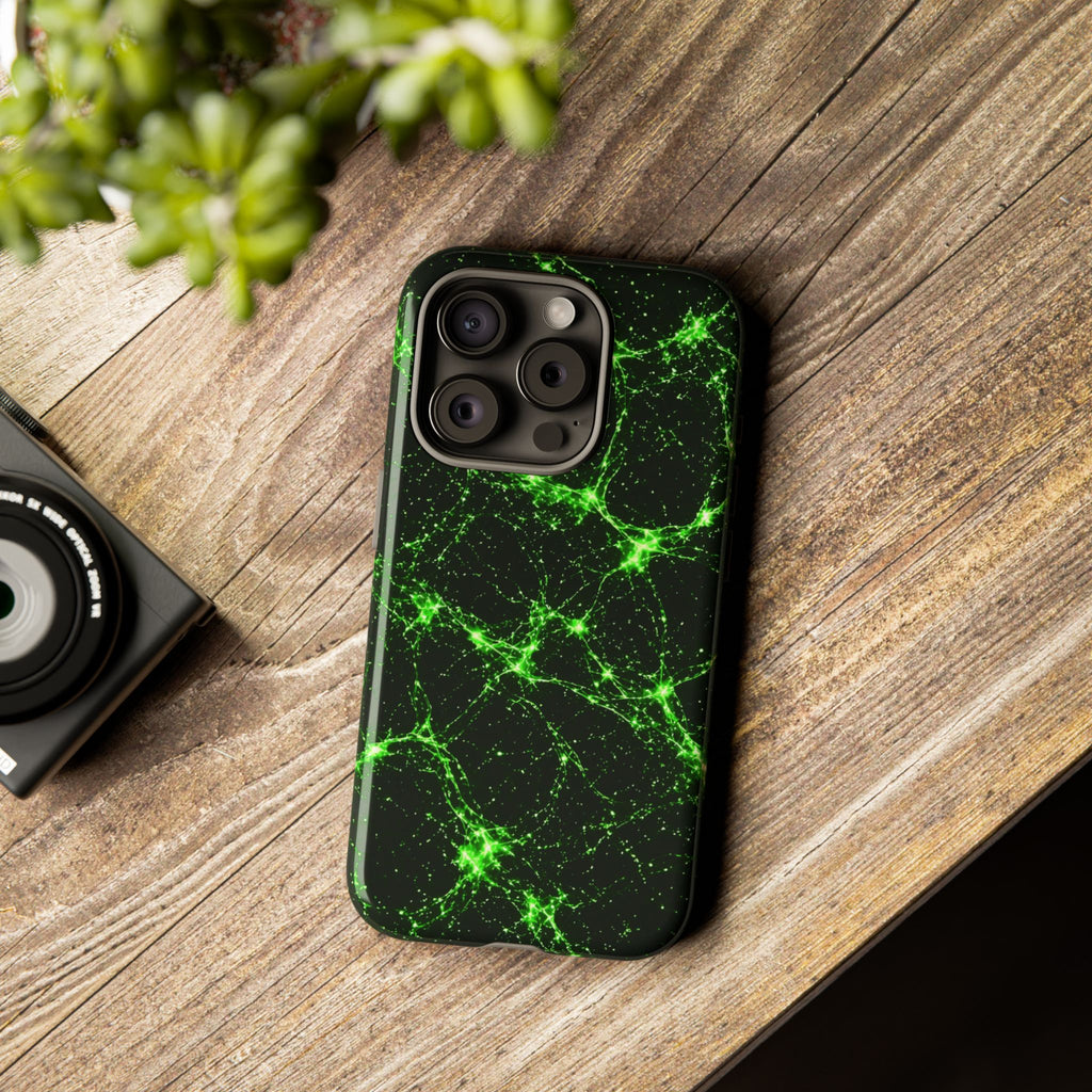 Neon Mycelium - Toxic Lime Phone Case
