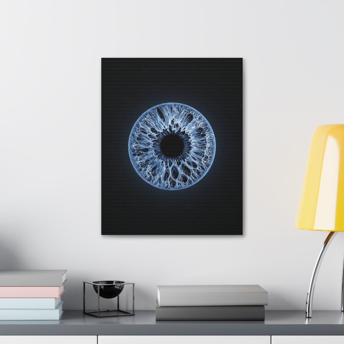 BLXNTT Iris – Lace Web Blue Glossy Canvas