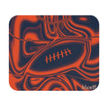 Orange & Navy Trippy Football Mouse Pad