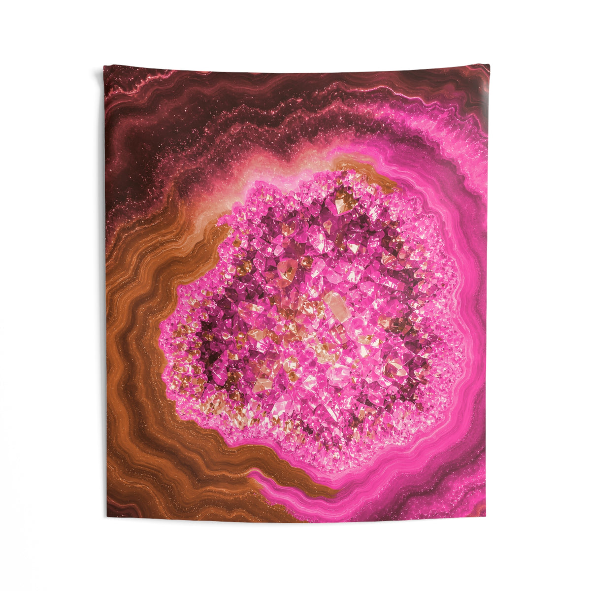 Geode Core - Terracotta Neon Tapestry