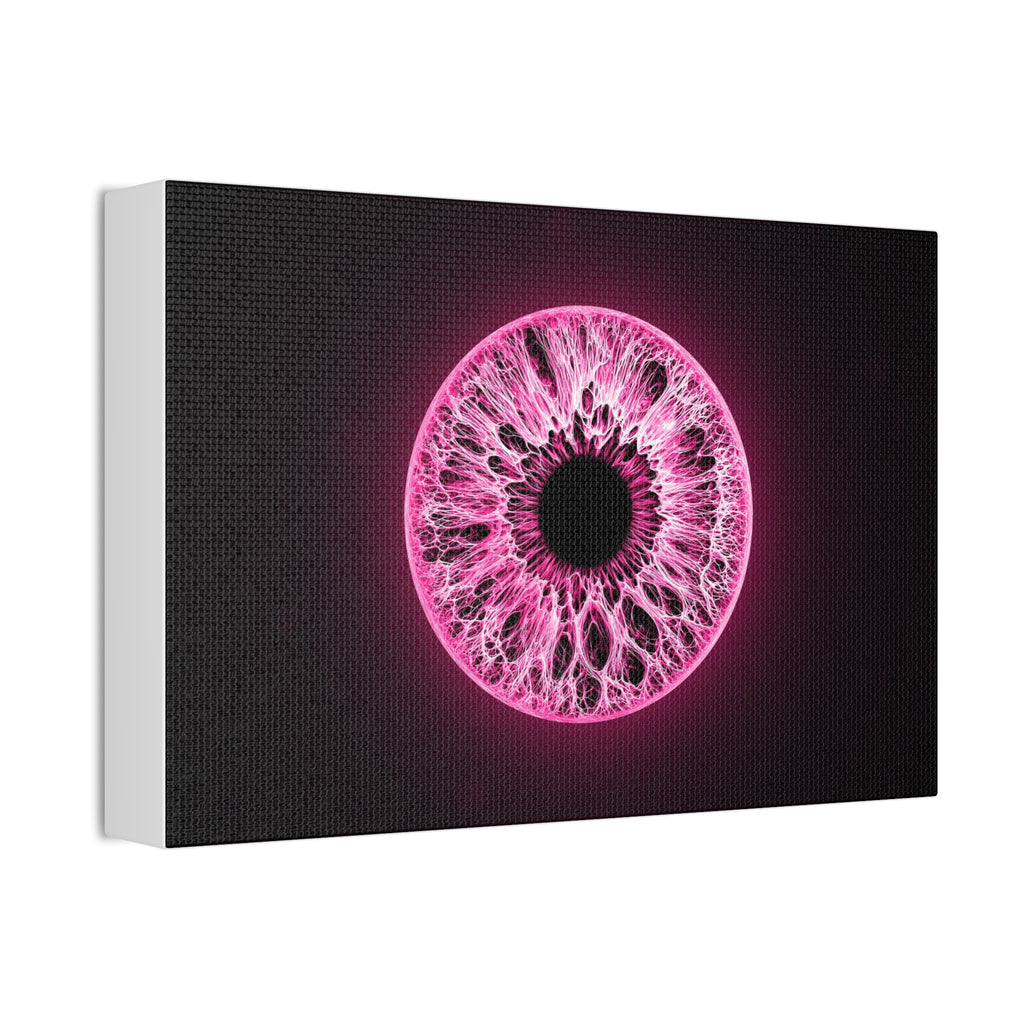 BLXNTT Iris – Lace Web Neon Pink Glossy Canvas