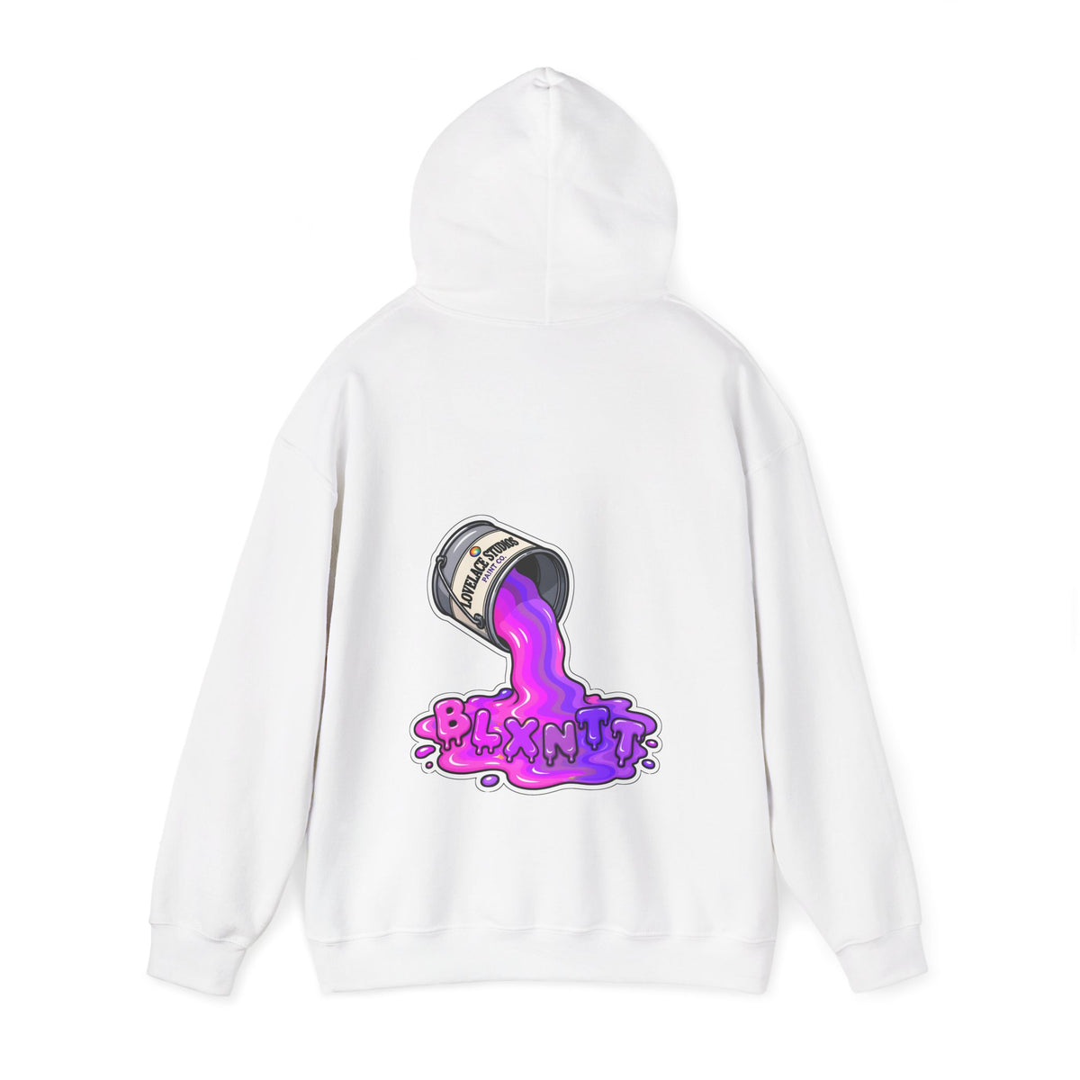 BLXNTT Paint Spill Hoodie - Purple (White)