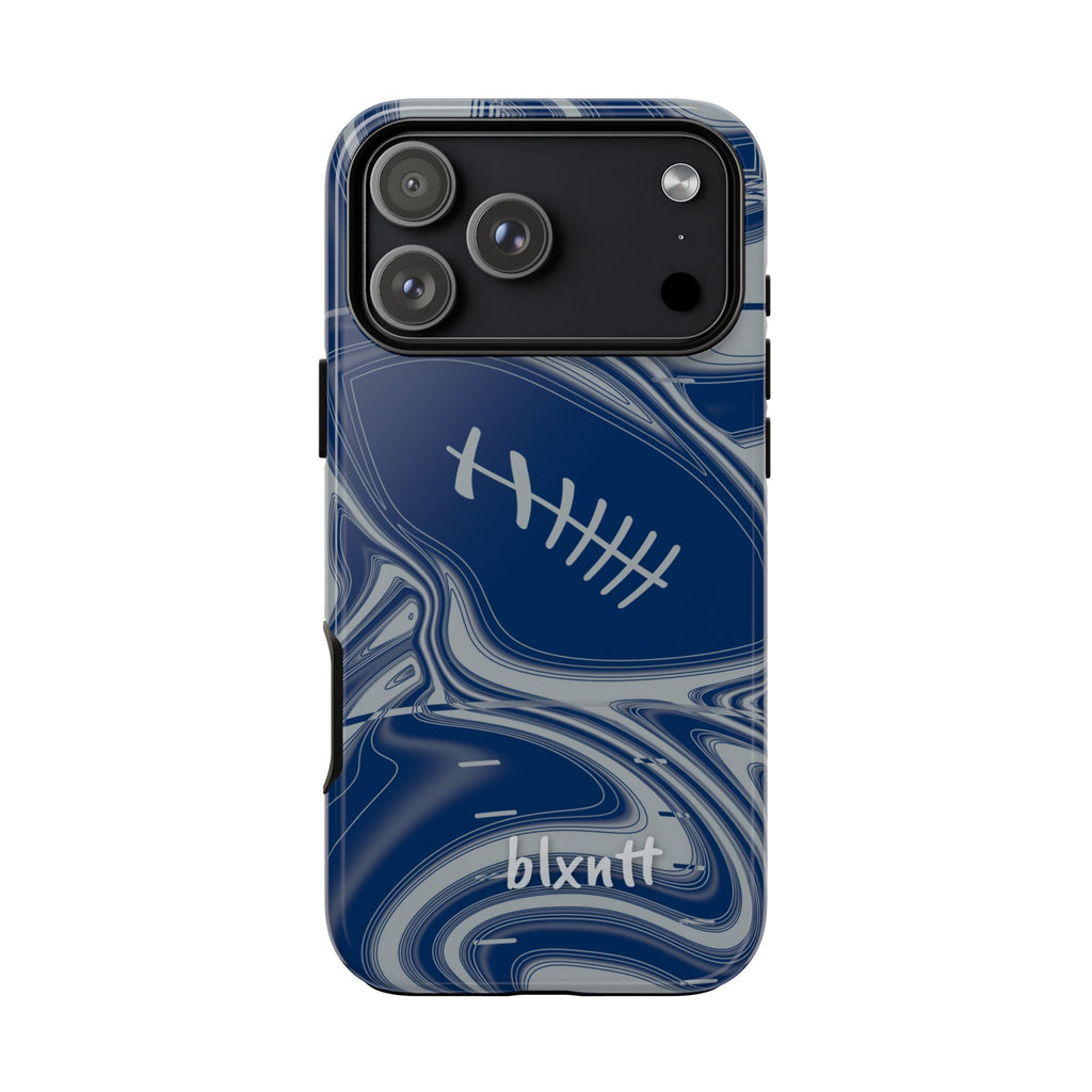 Blue & Gray Trippy Football Phone Case