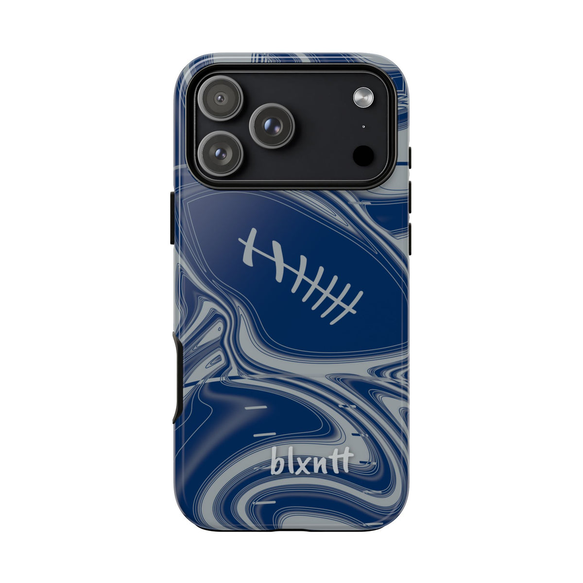 Blue & Gray Trippy Football Phone Case