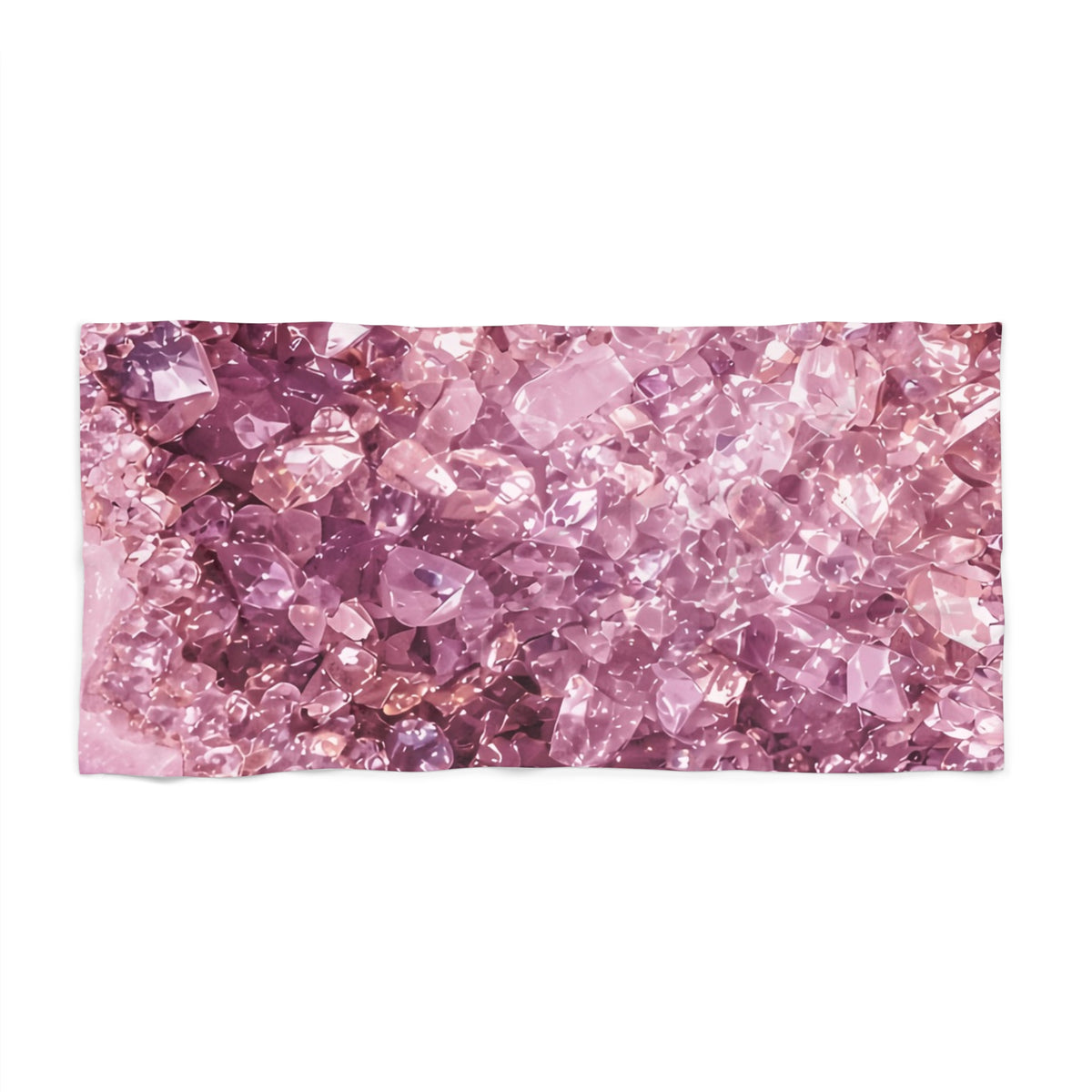Geode Core - Rose Quartz Beach Towel