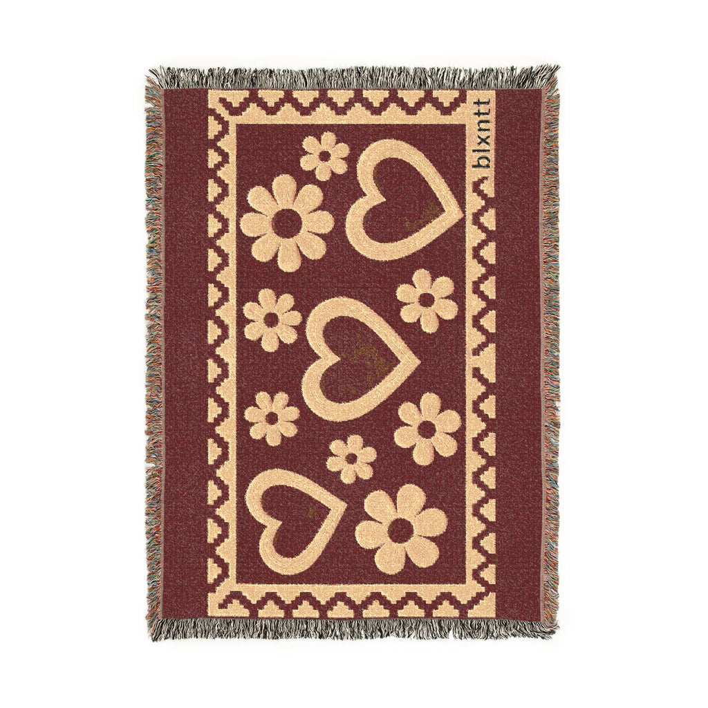 BLXNTT Red Hippie Woven Blanket #3