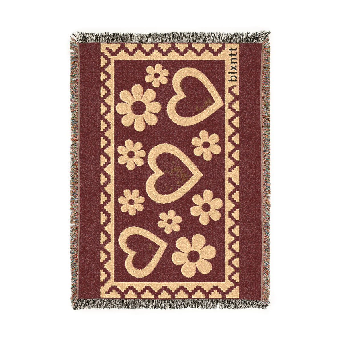 BLXNTT Red Hippie Woven Blanket #3