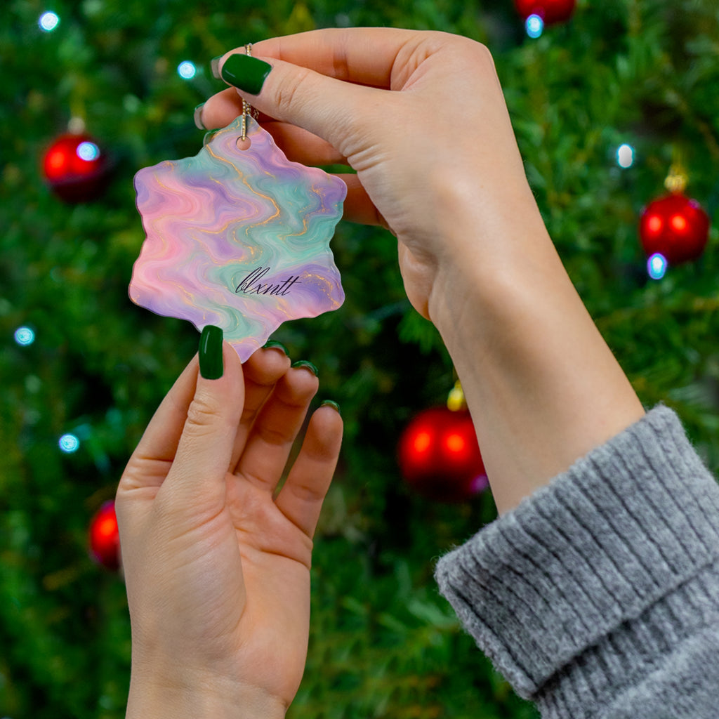 Pastel Marble Ornament