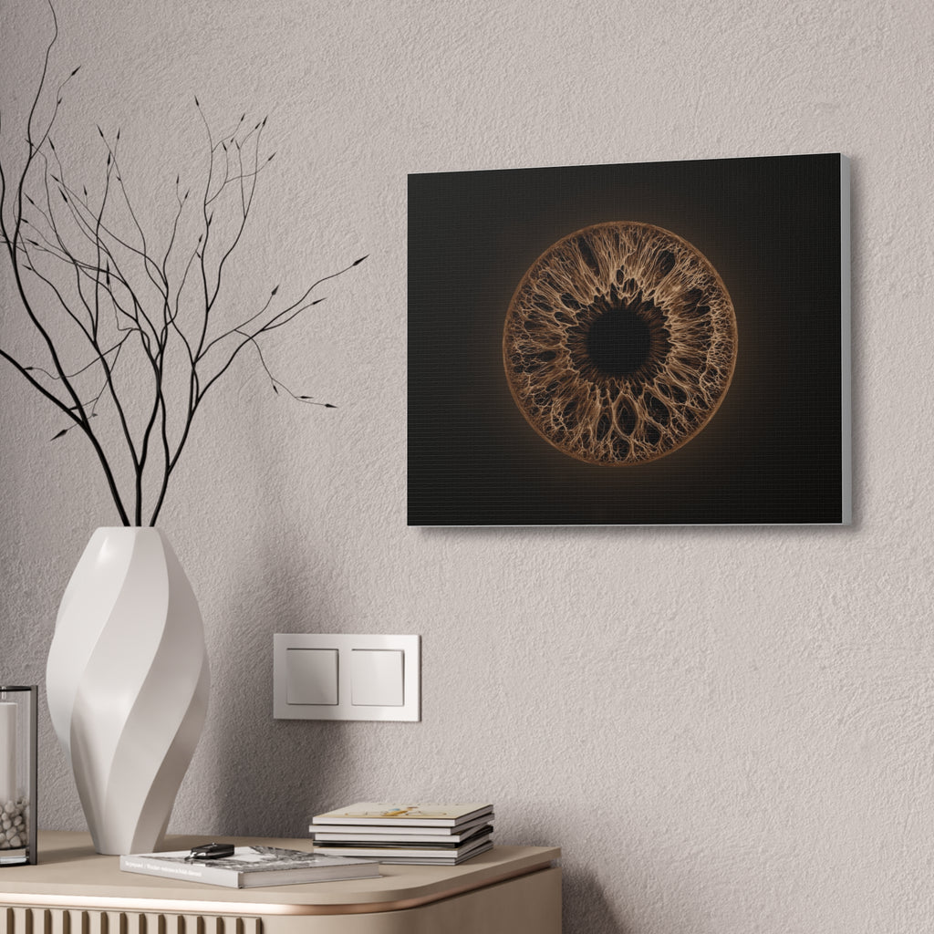 BLXNTT Iris – Lace Web Dark Brown Glossy Canvas
